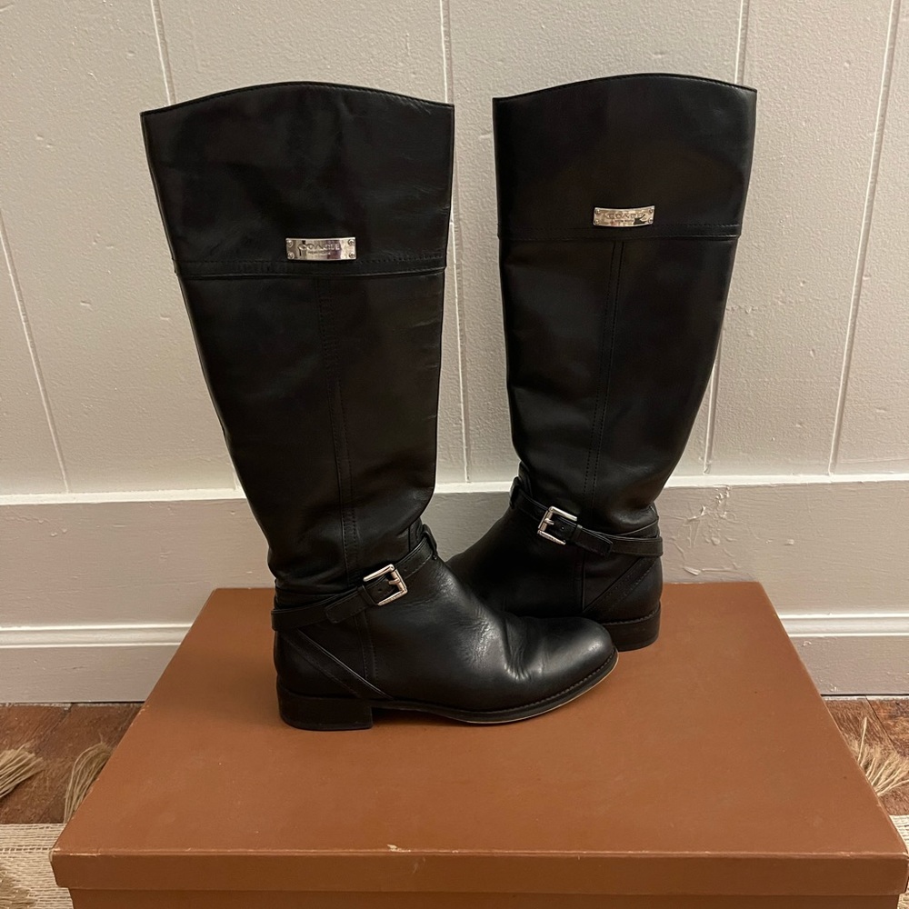 Size 6 COACH Black Riding Boots
